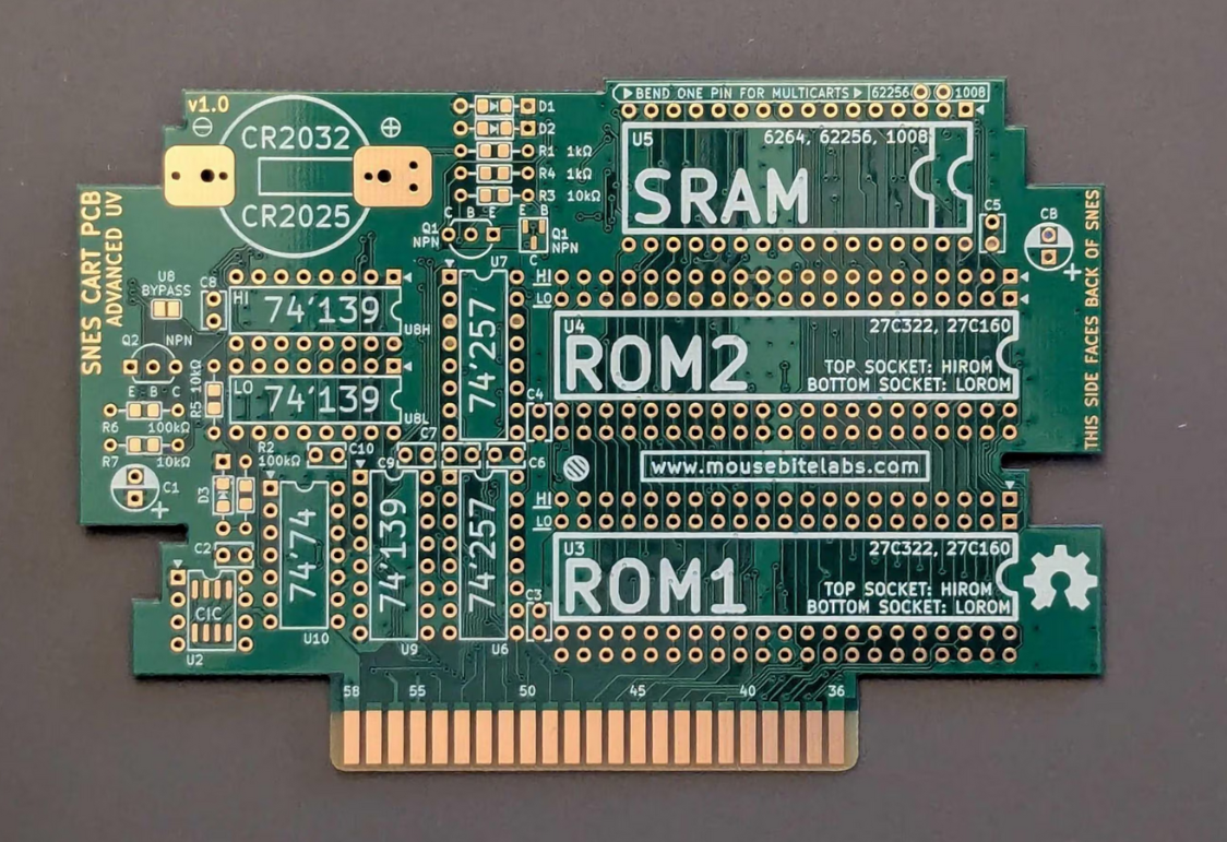 Super Nintendo Cartridge Circuit Board: Advanced UV