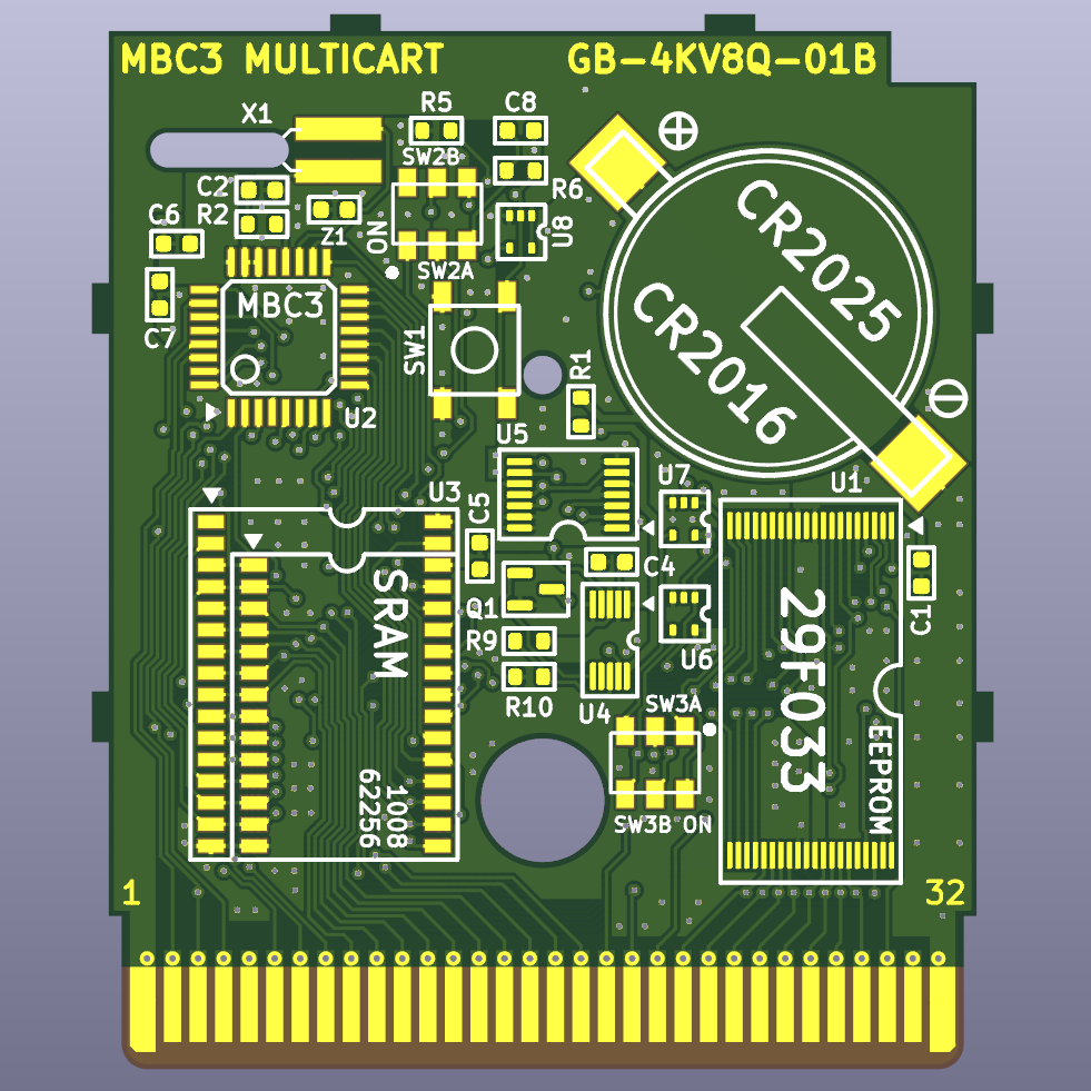 Game Boy MBC3 Multicart Circuit Board