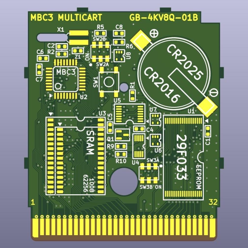 Game Boy MBC3 Multicart Circuit Board