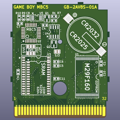 Game Boy MBC5 Flash Cartridge Circuit Board