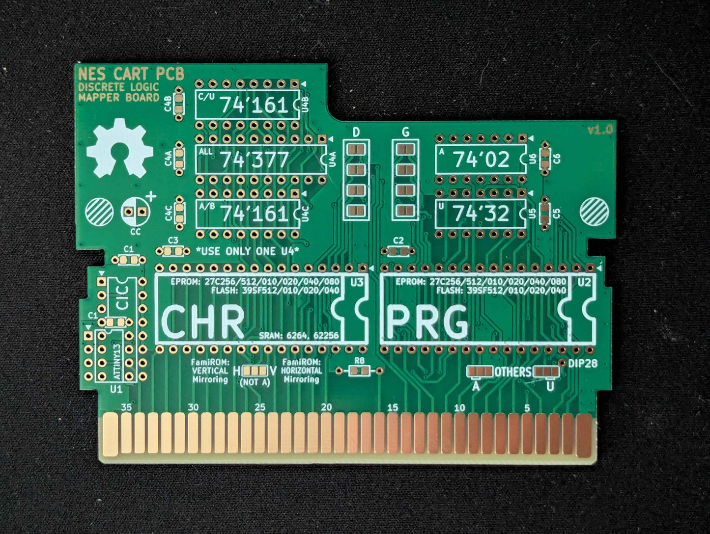 Nintendo NES Cartridge Circuit Board: Discrete Mappers