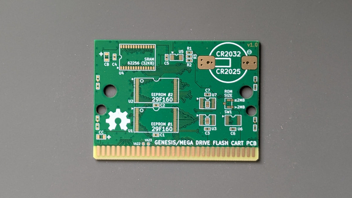 Sega Genesis / Mega Drive Flash Cartridge Circuit Board