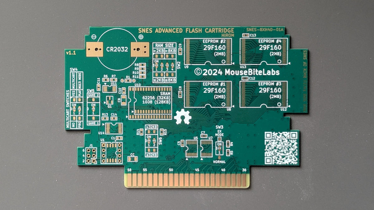 Super Nintendo Flash Cartridge Circuit Board