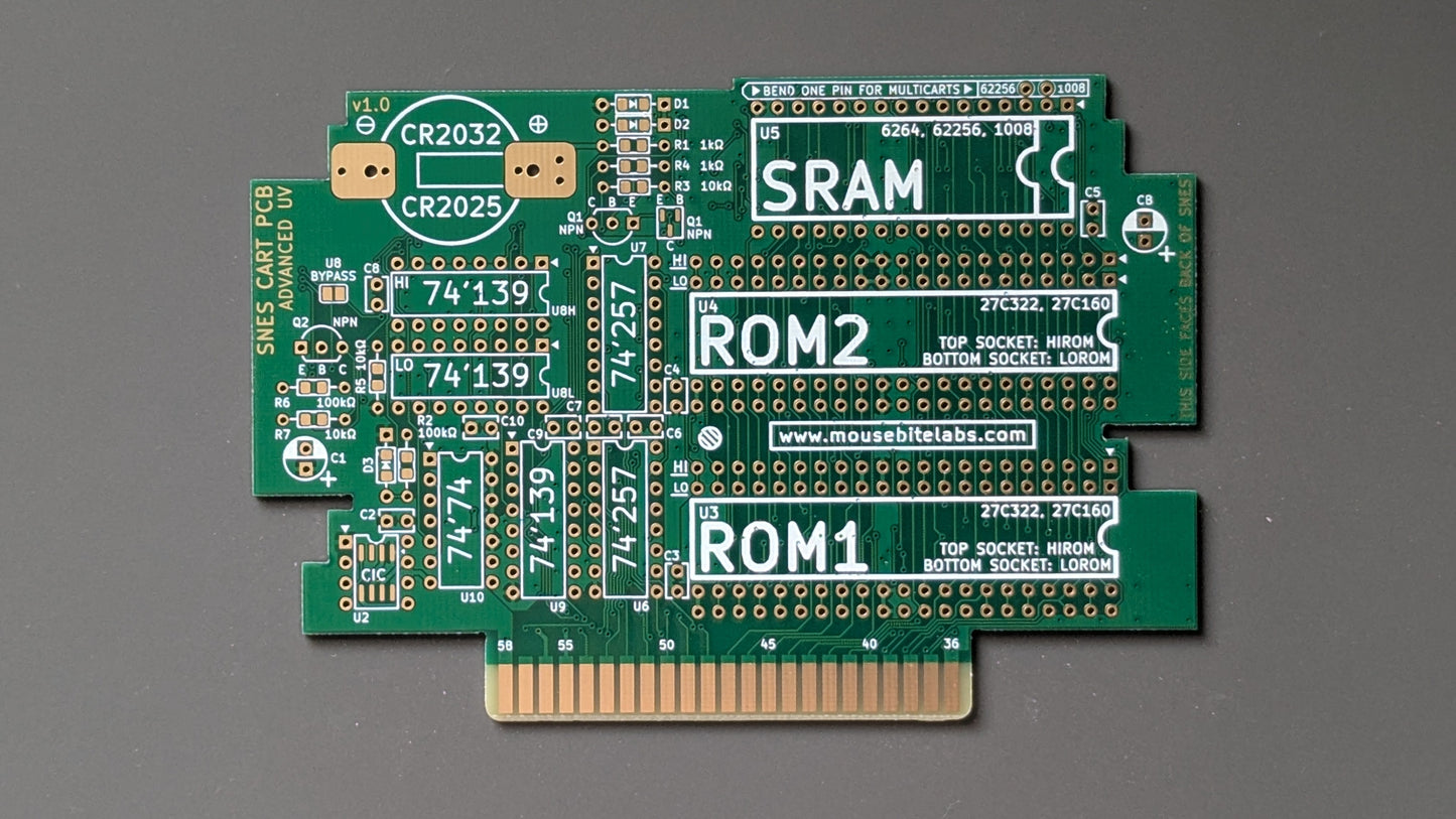 Super Nintendo Cartridge Circuit Board: Advanced UV