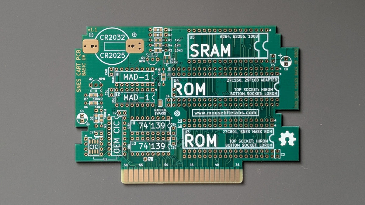 Super Nintendo Cartridge Circuit Board: Basic UV