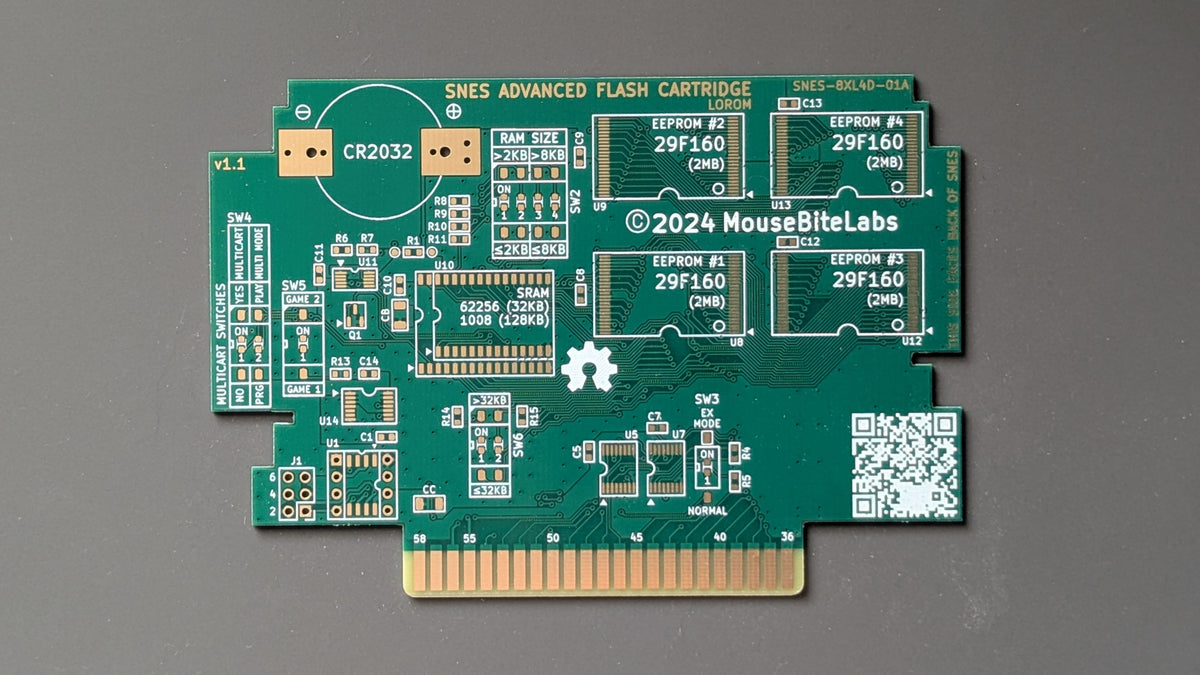 Super Nintendo Flash Cartridge Circuit Board